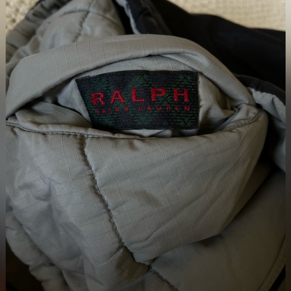 Vintage Men’s Ralph Lauren Black/Gray Reversible Vest, Nylon & Cotton; Size M - Picture 6 of 12
